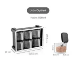 ست جا ادویه 6 عددی BLOCK فولی لایف کد 9172 - تصویر 2