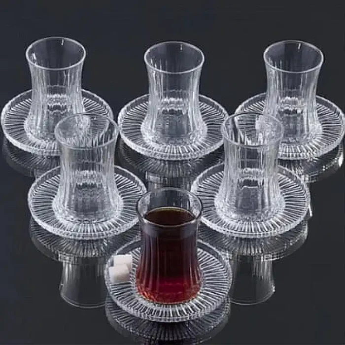 استکان و نعلبکی پاشاباغچه الیسیا 6 عدد کدELYSIA 950097 - تصویر 1