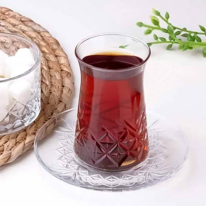 استکان نعلبکی پاشاباغچه 160 سی سی (6 عدد) مدل تایملس   Timeless 96991 - تصویر 1