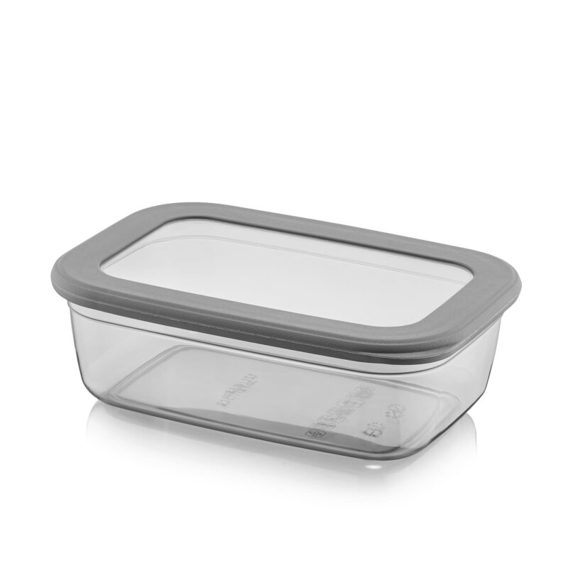 بانکه درب سیلیکونی فولی لایف مستطیلی 1200 میلی لیتری رنگ دودی کد POLI SAK 0254 - تصویر 3