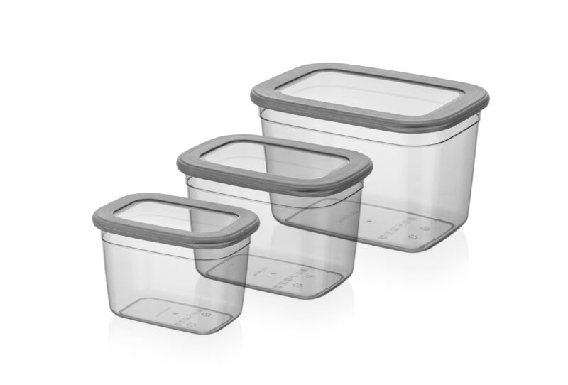 بانکه درب سیلیکونی فولی لایف ترکیه در سه سایز 2300- 1300- 800 میلی   لیتری رنگ دودی کد POLI SAK 0315