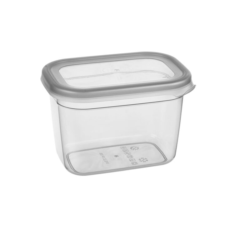 بانکه مستطیلی فولی لایف ترکیه ۸۰۰ میلی لیتری رنگ طوسی کد PEGGY DIK 0414