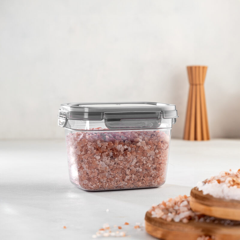 بانکه درب قفلدار ضدنشتی فولی لایف 800 میلی لیتری رنگ دودی (tesny) کد 7833