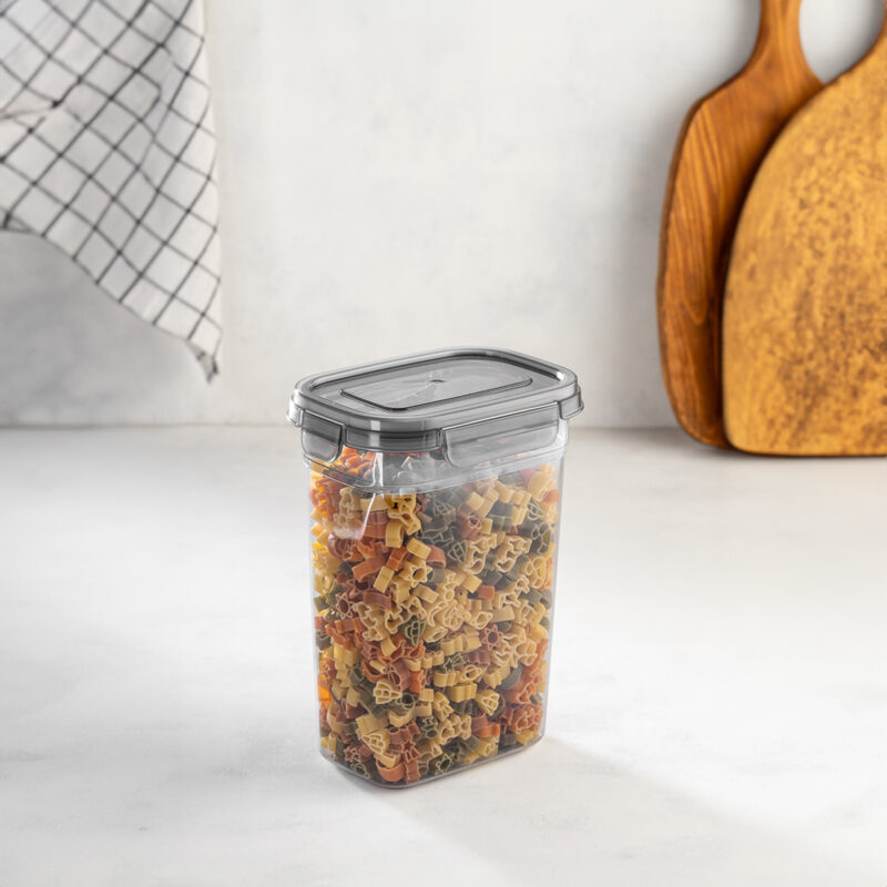 بانکه درب قفلدار ضدنشتی فولی لایف 1500 میلی لیتری رنگ دودی (tesny) کد 7871