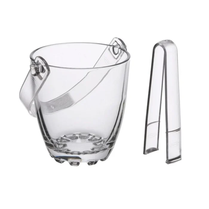 یخدان شیشه ای دسته دار با انبر qianli دلی گلس کد BT001 - تصویر 1