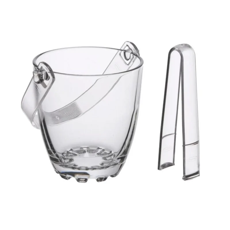 یخدان شیشه ای دسته دار با انبر qianli دلی گلس کد BT001