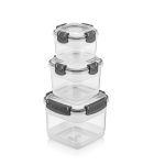 ست بانکه مربعی کوتاه ضدنشتی فرش لایف ترکیه 3 سایز مدل Classy کد D-44603 - تصویر 2
