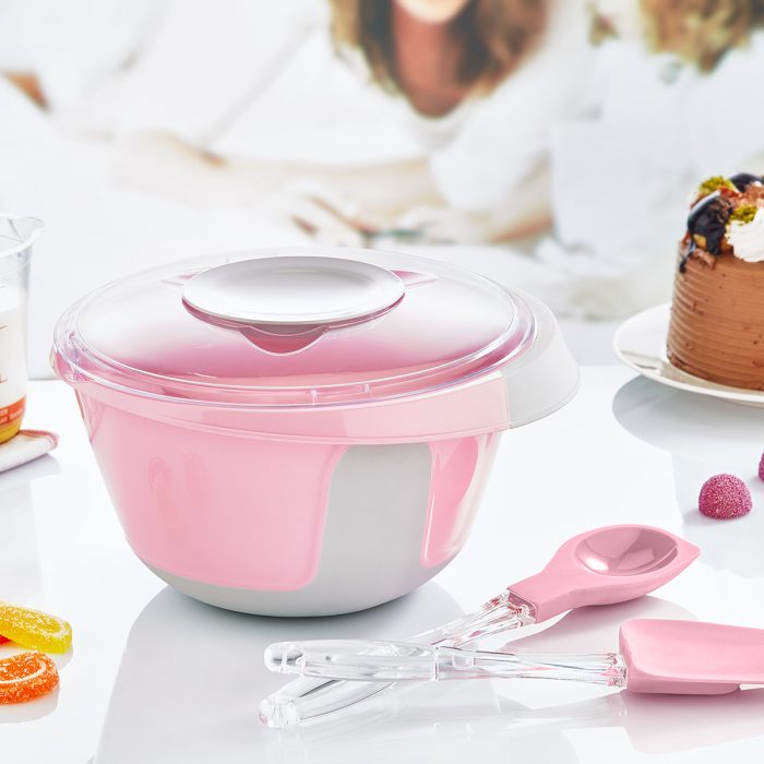 ظرف میکسر ایراک پلاستیک ترکیه با درپوش دورنگ کد DC-370 - تصویر 1