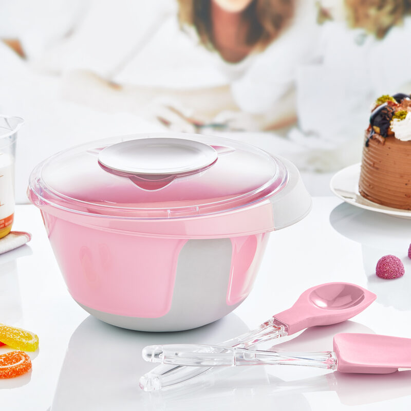 ظرف میکسر ایراک پلاستیک ترکیه با درپوش دورنگ کد DC-370