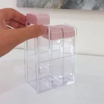 ادویه پاش سه تایی اکریلیک ام هاوس رنگ صورتی کد EP701-1