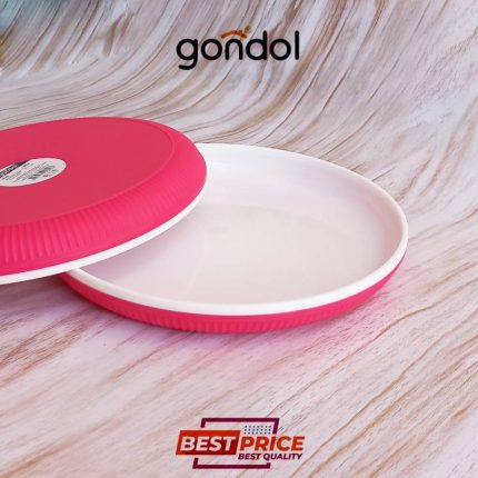 بشقاب تکی گرد گوندول صورتی ارغوانی طرح SHELL کد G804