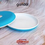 بشقاب تکی گرد گوندول آبی فیروزه ای  طرح SHELL کد G804