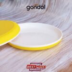بشقاب تکی گرد گوندول زرد طرح SHELL کد G804