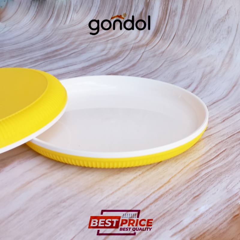 G804-1-3-1.jpg بشقاب تکی گرد گوندول زرد طرح SHELL کد G804 - تصویر 1