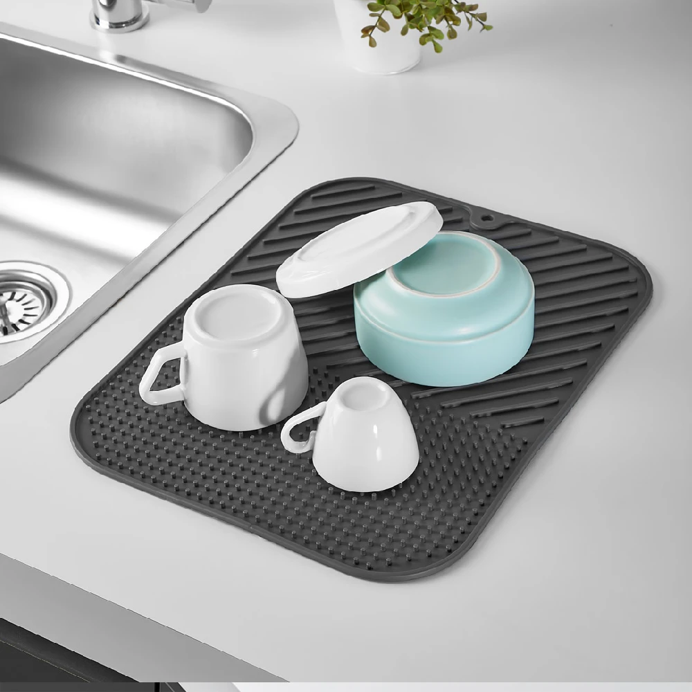 GP-148-1.webp مت و پد آبگیر سینک و فریزر سیلیکونی چندکاره گول پلاستیک RED ROSE ترکیه رنگ طوسی کد GP148