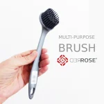 براش چندکاره ظروف با فرچه سیلیکونی گول پلاستیک RED ROSE رنگ سفید کد GP-155 - تصویر 3