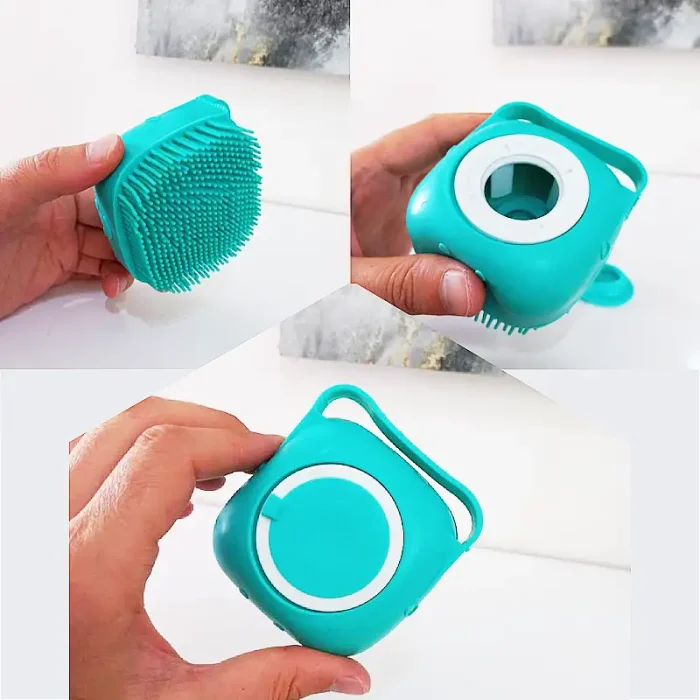 لیف ماساژور سیلیکونی مخزن دار کیولوکس رنگ آبی فیروزه ای  کد LC-2808 - تصویر 5
