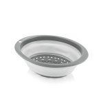 آبکش بیضی تاشو کیولوکس مدل آیسا رنگ طوسی کد L005702