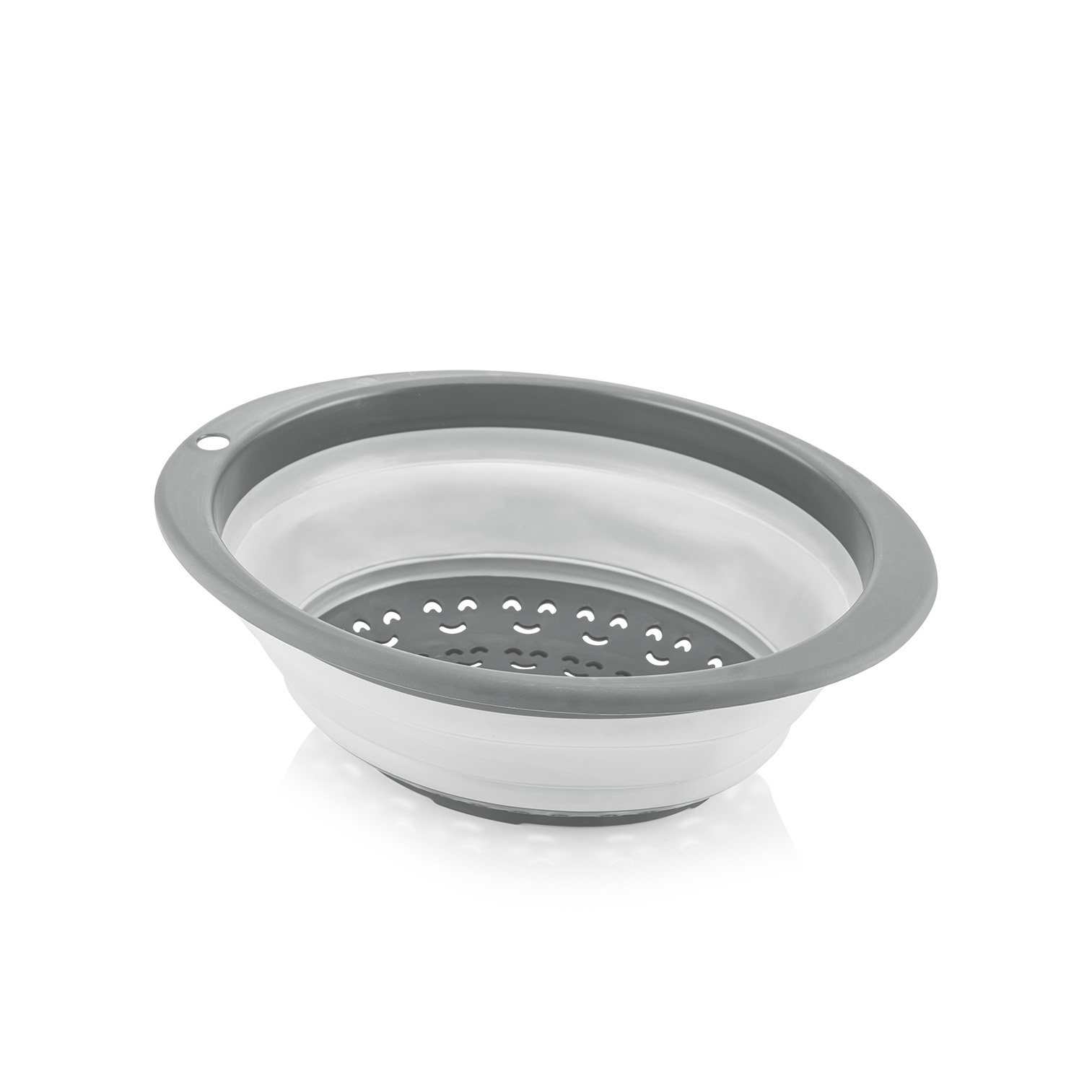 L005702-1.jpg آبکش بیضی تاشو کیولوکس مدل آیسا رنگ طوسی کد L005702 - تصویر 1