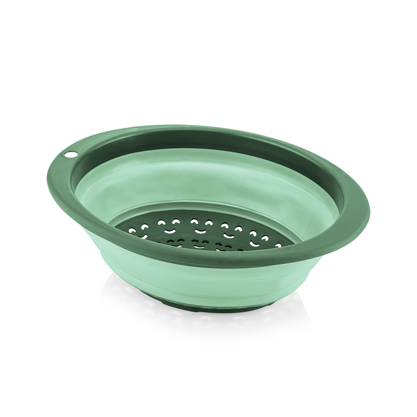 L005703-1-1.jpg آبکش بیضی تاشو کیولوکس مدل آیسا رنگ سبز کد L005703 - تصویر 3