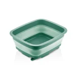 لگن تاشو مستطیلی کیولوکس مدل ریما - دارای دریچه آبرو- رنگ سبز کد L008023