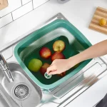 لگن تاشو مستطیلی کیولوکس مدل ریما - دارای دریچه آبرو- رنگ طوسی کد L008022 - تصویر 2