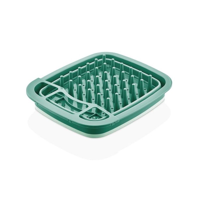 ظرف چندکاره لگن و آبچکان تاشو کیولوکس مدل لنا رنگ سبز کد L008063 - تصویر 3