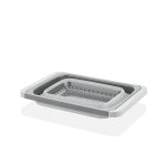 آبکش مستطیلی دسته کشویی کیولوکس مدل کارولین رنگ طوسی کد L008522 - تصویر 3