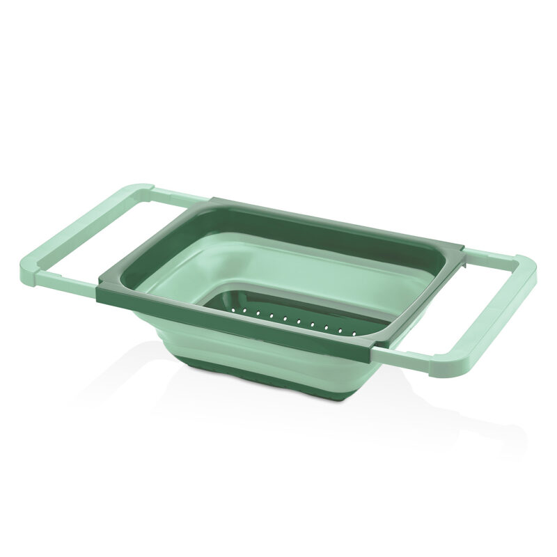 آبکش مستطیلی دسته کشویی کیولوکس 5.5 لیتر مدل کارولین  رنگ سبز کد L008523