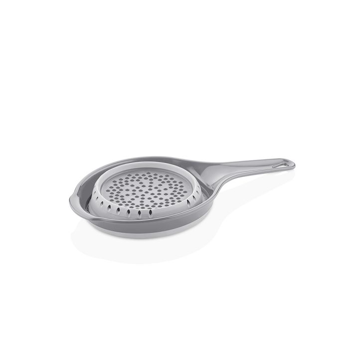 آبکش تاشو دسته دار کیولوکس مدل ناتالیا رنگ طوسی کد L008582 - تصویر 3