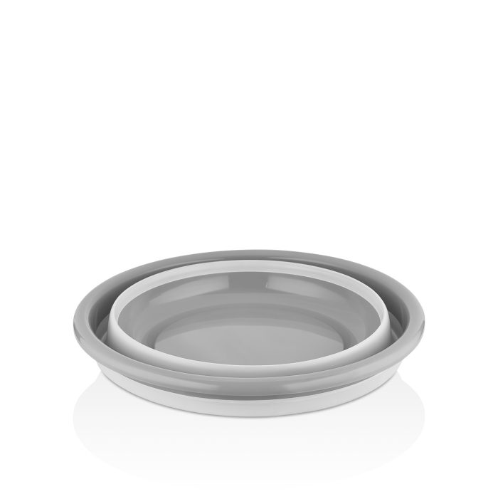 لگن تاشو گرد کیولوکس مدل لارا 5 لیتری  رنگ طوسی کد L008682 - تصویر 3