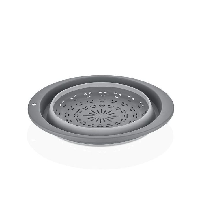 آبکش بیضی تاشو کیولوکس مدل نیکی  6.5 لیتری رنگ طوسی کد L008962 - تصویر 2