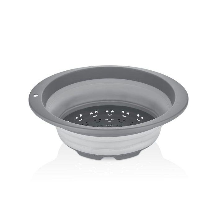 آبکش بیضی تاشو کیولوکس مدل نیکی  6.5 لیتری رنگ طوسی کد L008962 - تصویر 1