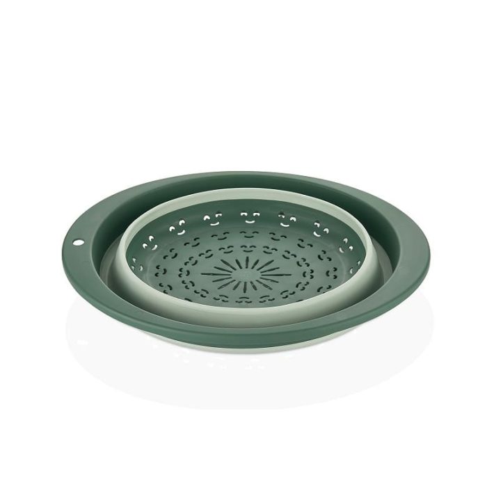آبکش بیضی تاشو کیولوکس مدل نیکی 6.5 لیتری رنگ سبز کد L008963 - تصویر 2