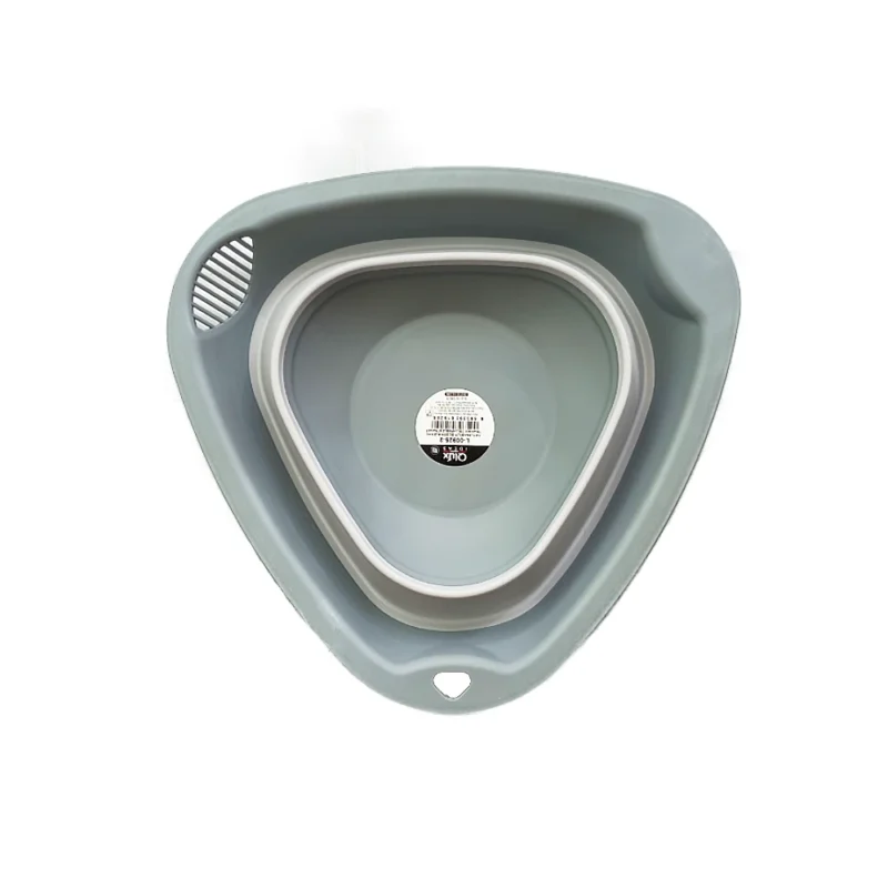 لگن مثلثی تاشو آبگیری میوه برند کیولوکس مدل دیانا رنگ طوسی کد L009252