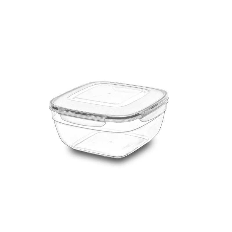 باکس مربعی ایراک پلاستیک ترکیه درب قفلی ۰,۶ لیتری کد LC-100