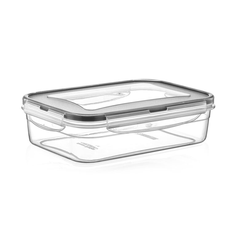 باکس مستطیلی ایراک پلاستیک ترکیه درب قفلی ۰,۸ لیتری کد LC-205