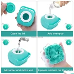 لیف ماساژور سیلیکونی مخزن دار کیولوکس رنگ آبی فیروزه ای  کد LC-2808 - تصویر 4