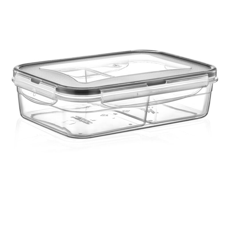 باکس دو قسمتی ایراک پلاستیک ترکیه ۱ لیتری درب قفلی کد LC-505