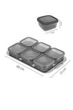ست صبحانه با سینی ( 6 ظرف + 1 سینی) برند کیولوکس   ترکیه-کد LM-2171 - تصویر 2