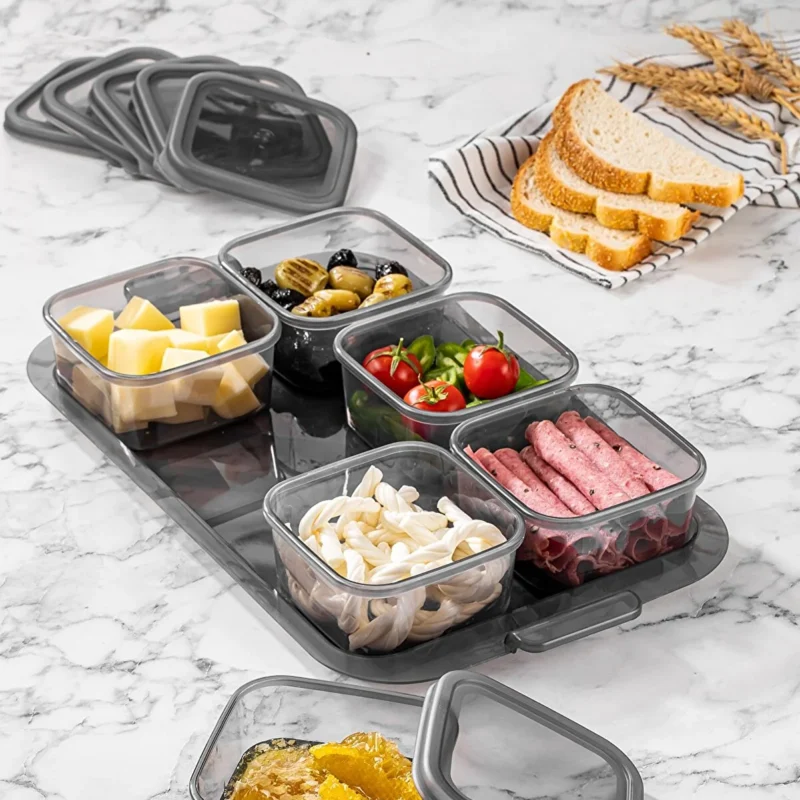 ست صبحانه با سینی ( 6 ظرف + 1 سینی) برند کیولوکس   ترکیه-کد LM-2171