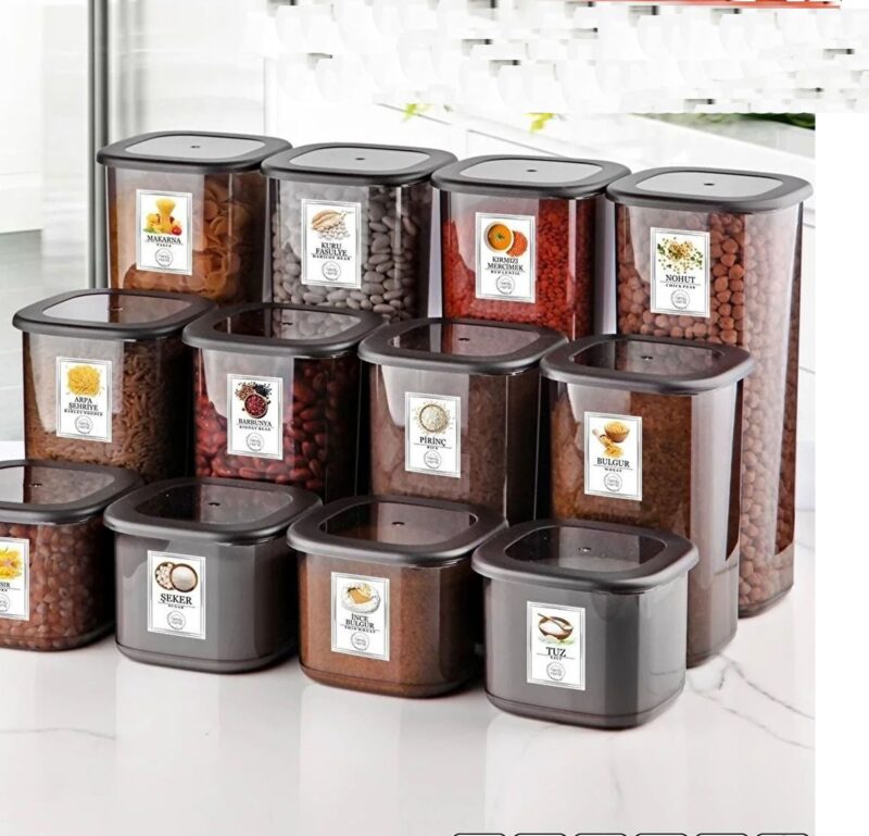 بانکه ست 3 سایز-500/1200/1750  میلی لیتر-برند کیولوکس ترکیه کد LN-2178