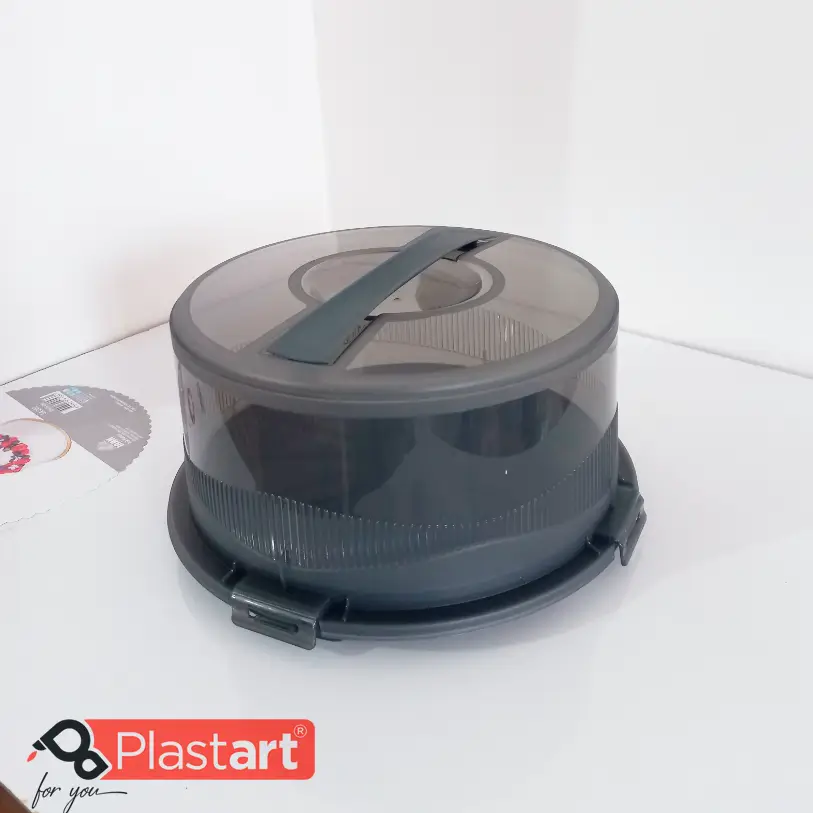SA-201-1-1.webp ظرف کیک و شیرینی پلاست آرت رنگ دودی کد SA-201 - تصویر 3