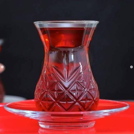 استکان و نعلبکی کمرباریک پاشاباغچه 170 سی سی  6 عدد مدل  تایملس کد Timeless-96992