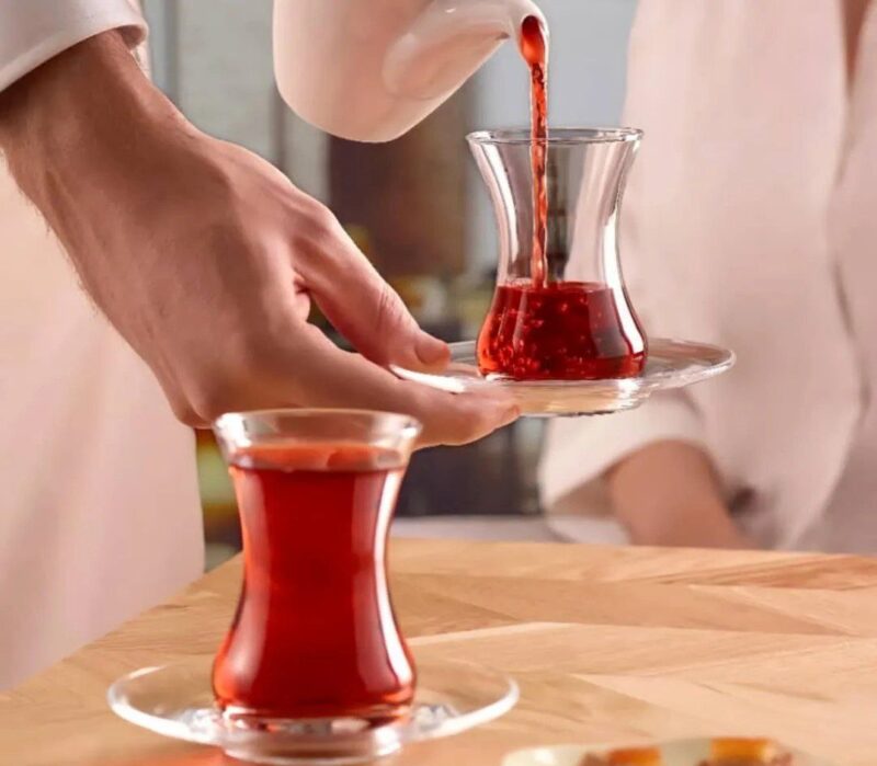 استکان نعلبکی پاشاباغچه 130 میلی لیتر 6 ست  مدل وفا کد VEFA-96942