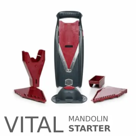 VITAL-MANDOLIN-STARTER-1.webp رنده اسلایسر برنر BORNER آلمان مدل VITAL STARTER رنگ زرشکی مشکی - تصویر 1