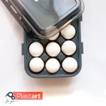 ظرف تخم مرغ پلاست آرت ایراک پلاستیک 15 عددی رنگ دودی تیره کد YU-125 - تصویر 3