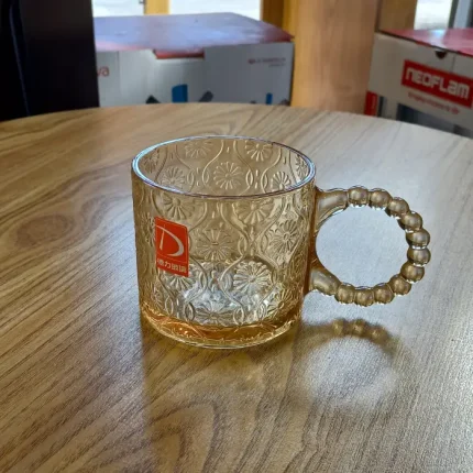 ماگ دسته منجوقی حلقه ای برند دلی گلس وارداتی 6 تایی کد محصول deli-TZ4301AHA