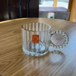 ماگ دسته منجوقی حلقه ای برند دلی گلس وارداتی  لب طلایی 6 تایی کد محصول deli-TZ4301B