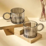 ماگ دسته منجوقی حلقه ای دلی گلس وارداتی 6 تایی کد محصول deli-TZ4301BHS